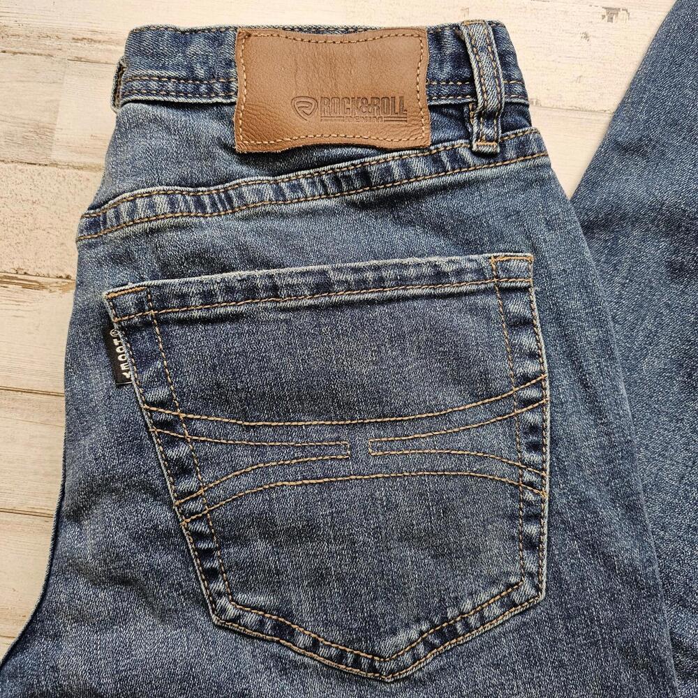 Hooey X Rock & Roll Jeans Mens 30x32 Revolver Slim Straight Leg Cowboy Western